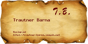 Trautner Barna névjegykártya