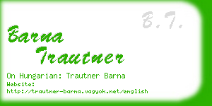 barna trautner business card